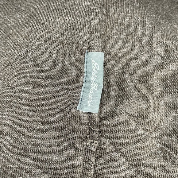 Eddie Bauer Men’s Brown XLarge ¼ Neck Snap Buttons Quilted Design Pullover - Picture 12 of 13